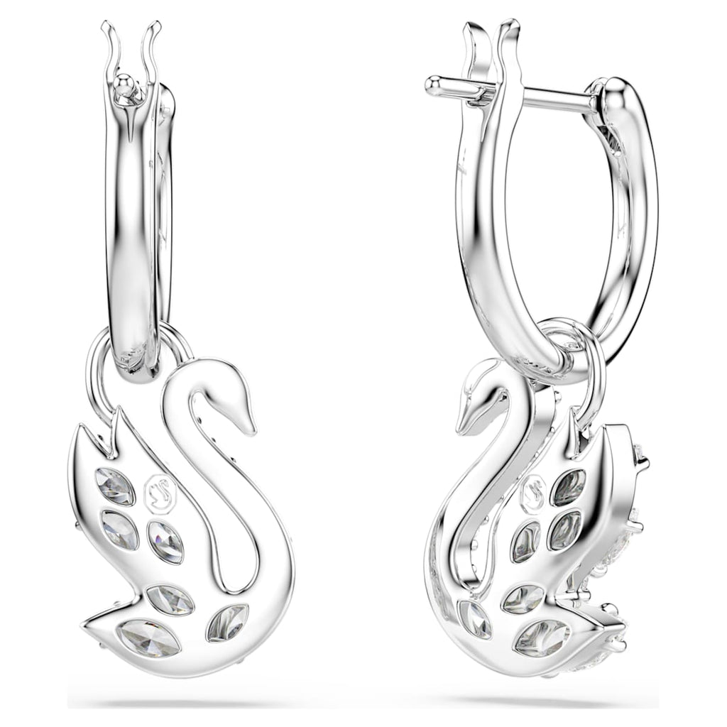 Boucles d'oreilles pendantes cygne