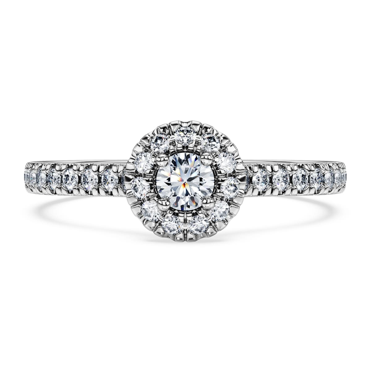Eternity halo solitaire ring