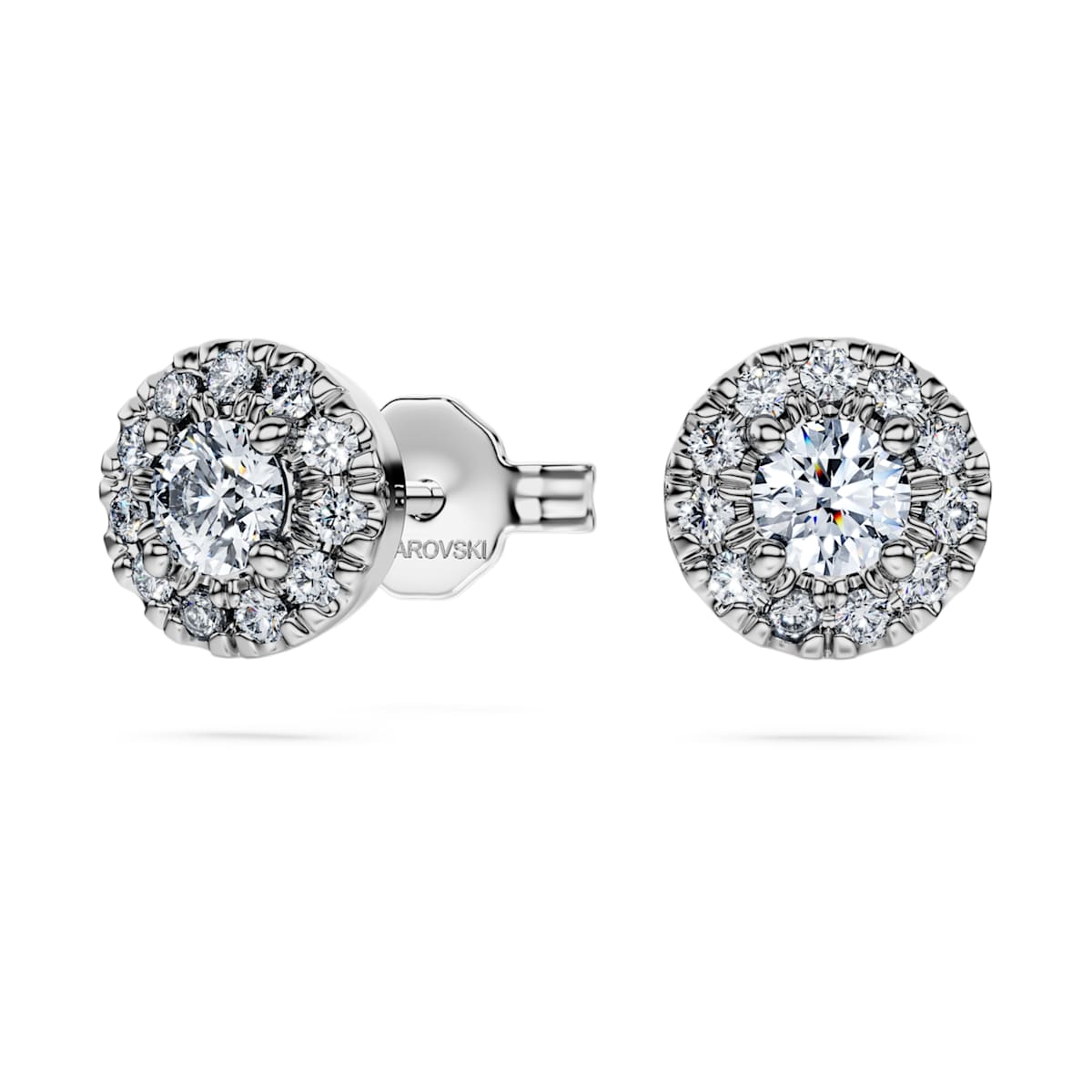 Eternity halo stud earrings
