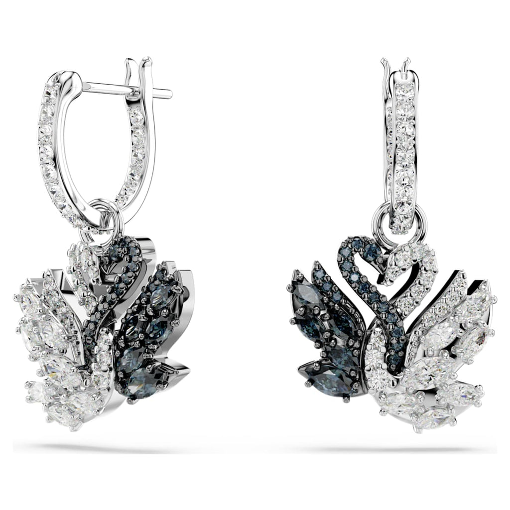 Swan drop earrings