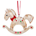 Feestelijke kerstornament in de vorm van een wiegende peperkoekpaard
