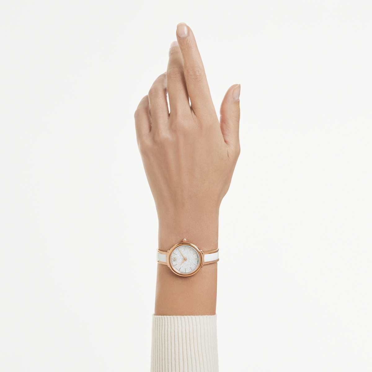 Crystalline bangle watch