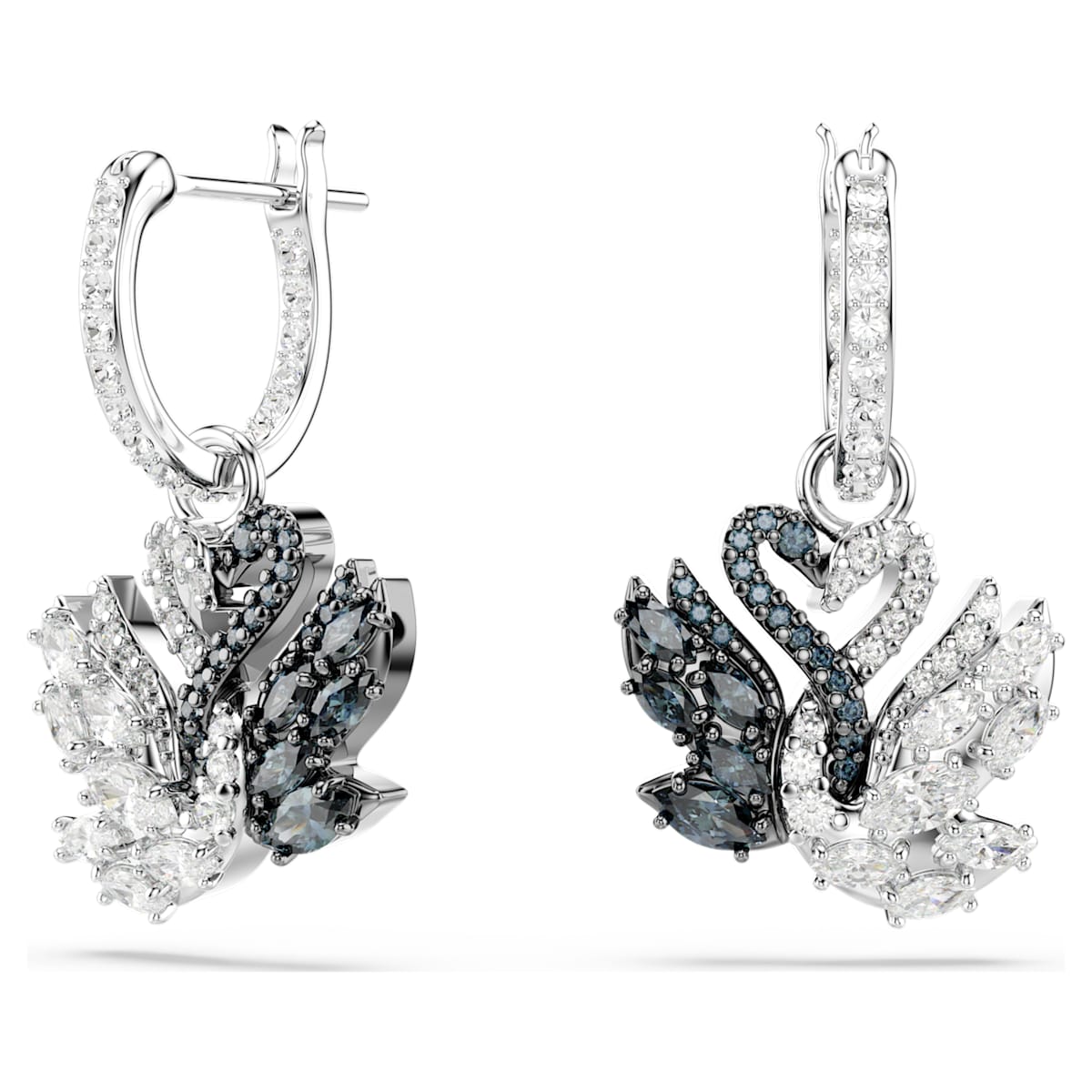 Swan drop earrings