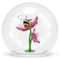 Boule en verre Idyllia Abeille et fleurs