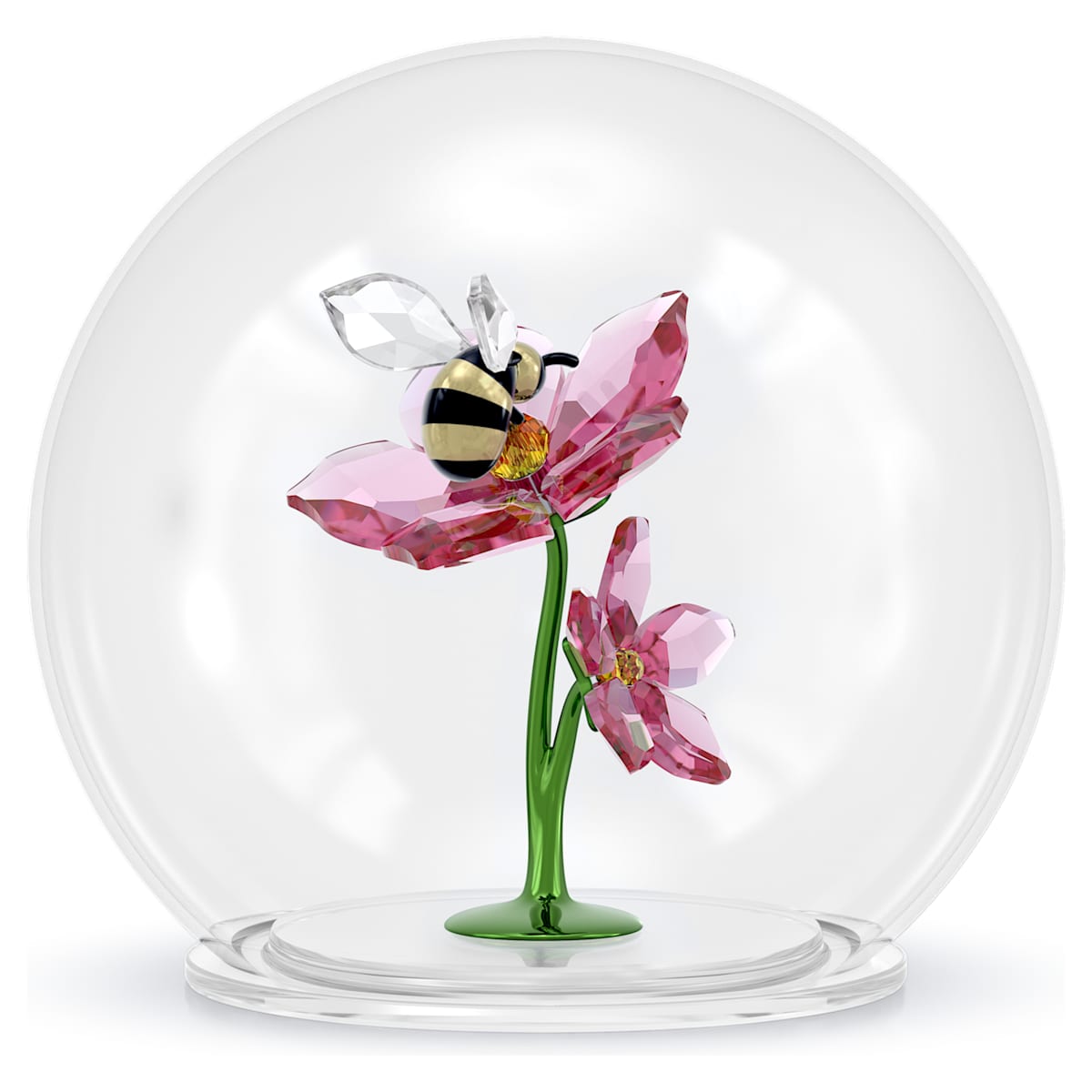 Boule en verre Idyllia Abeille et fleurs